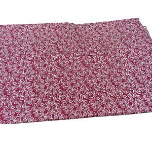 Joann Keepsake Calico Fabric 1 Yard Burgundy & White Leaf Pattern Cotton Materia